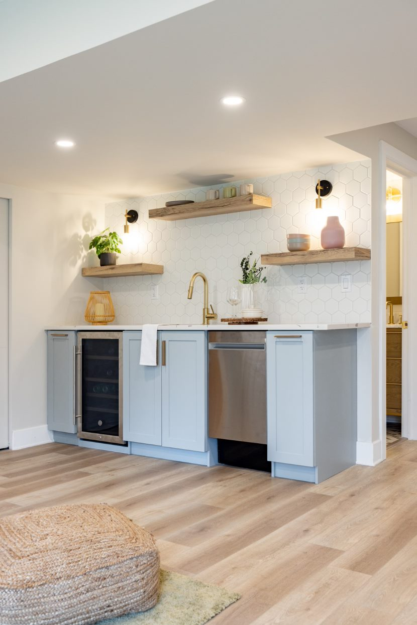 Dunlop Basement Kitchen Renovation - Terzetto Homes Design Build Remodel